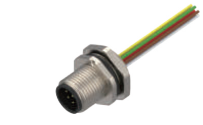 M12-针头-法兰连接器-前安装-焊接式-3+4+5+8PIN